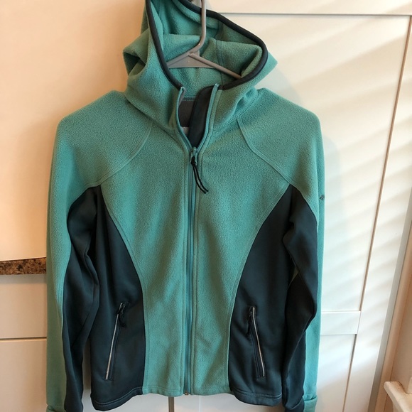 Columbia Jackets & Blazers - Columbia fleece hooded running jacket size M